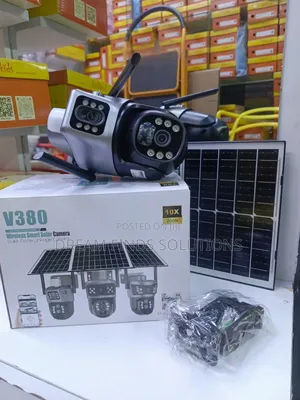V380 Quantum-Link Wireless Solar Security Hub –Dual-Screen AI Tracking