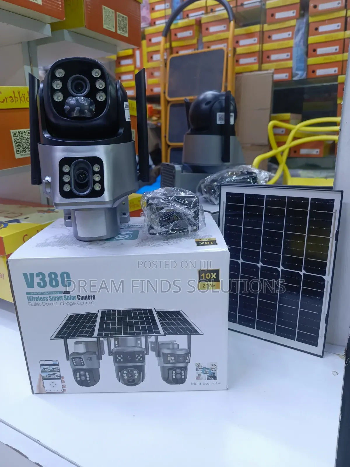 V380 Apex Guard Dual-Lens Solar PTZ System – Smart Linkage Protection