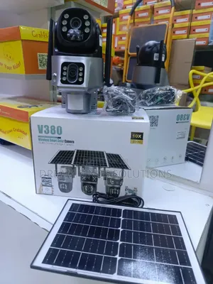 ☀ Solar-Powered 360° Guardian: V380 Multi-Lens Smart PTZ Camera