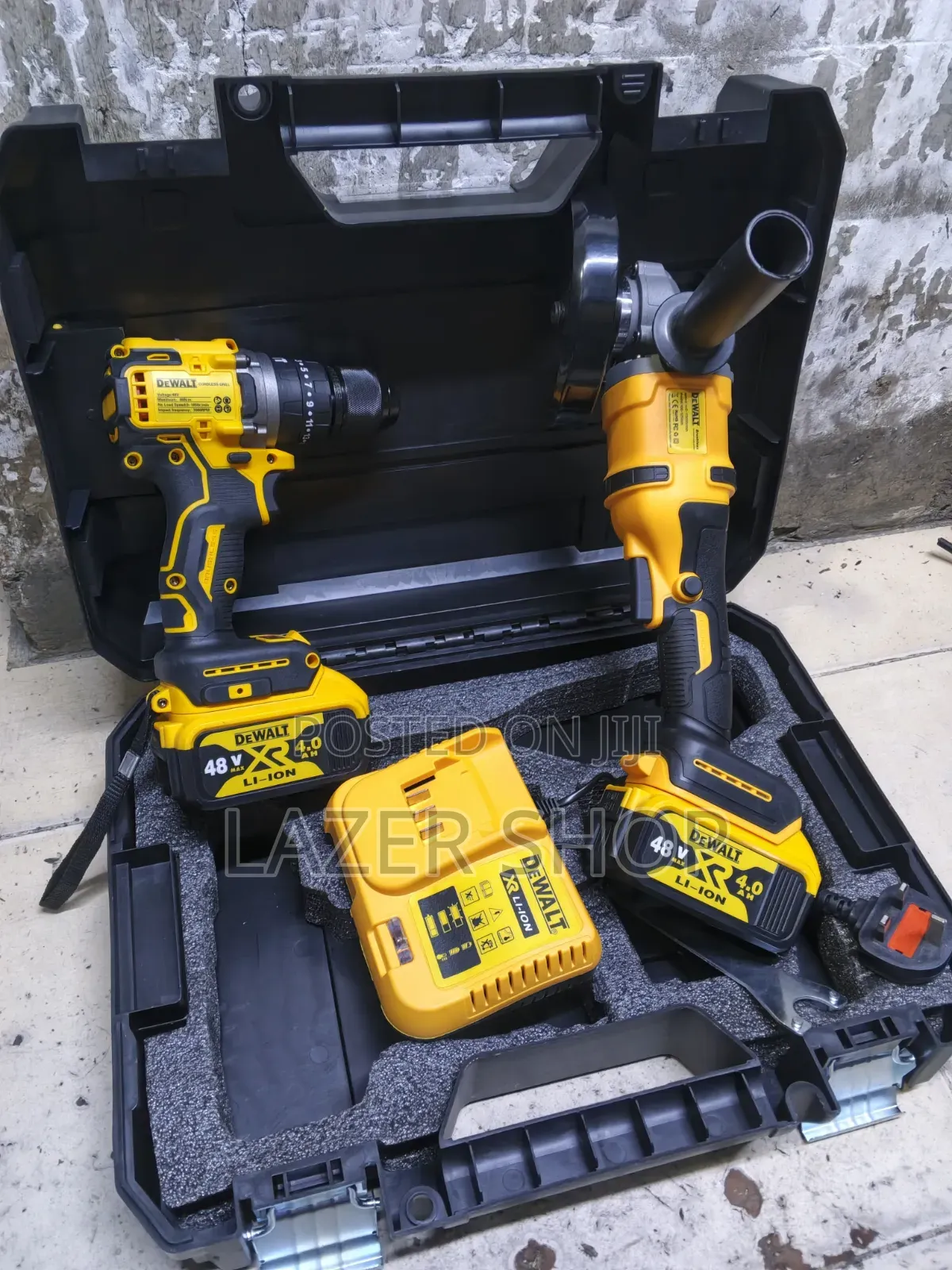 DeWalt Cordless Drill and Angle Grinder Combo