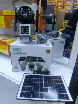 🚫 Zero Wires, Zero Bills: V380 Pro Dual-Screen Solar Security Camera
