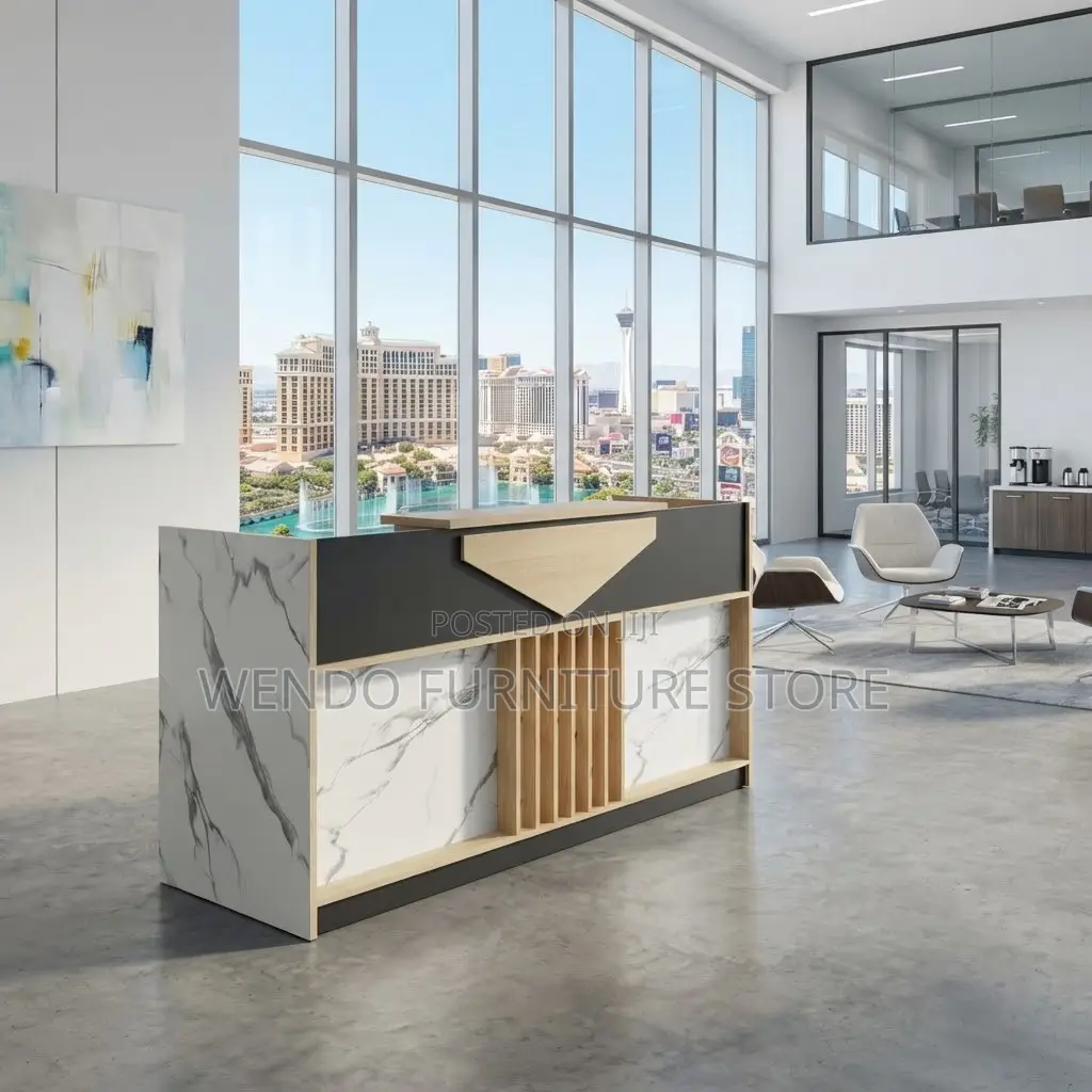 Reception Desk; 1.8m Offices Brown Office Reception Table With Drawer