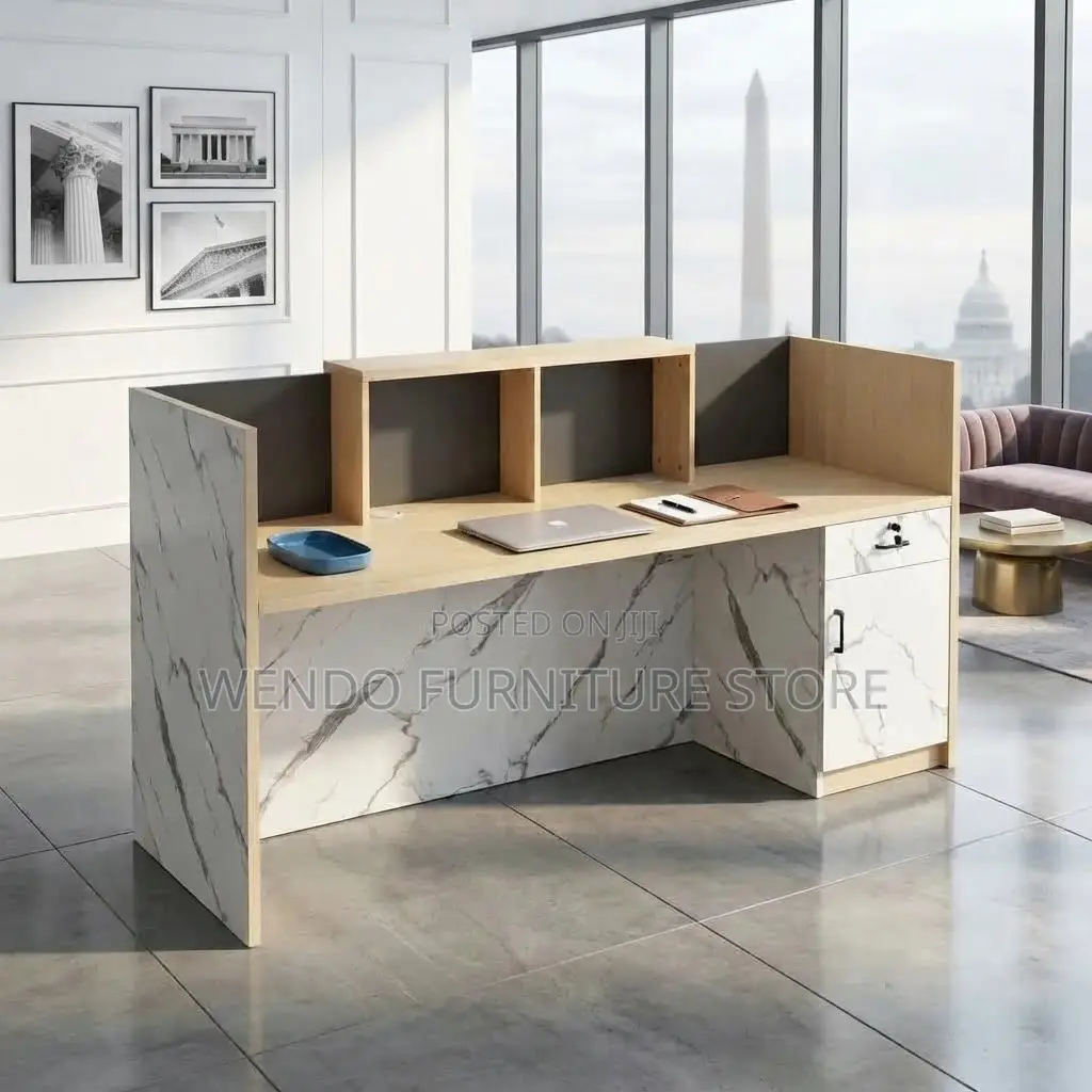 Reception Desk; 1.8m Offices Brown Office Reception Table With Drawer