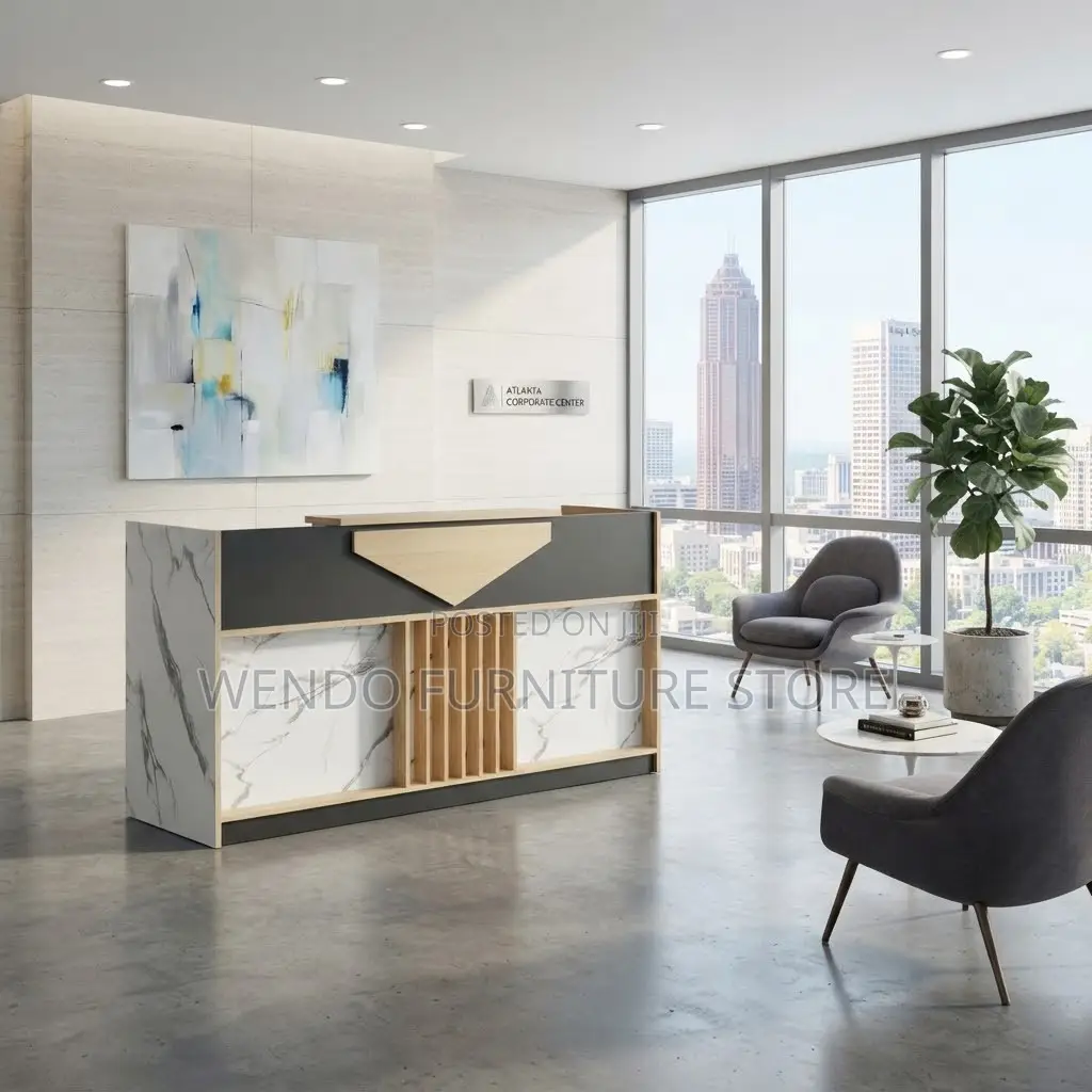 Reception Desk; 1.8m Offices Brown Office Reception Table With Drawer