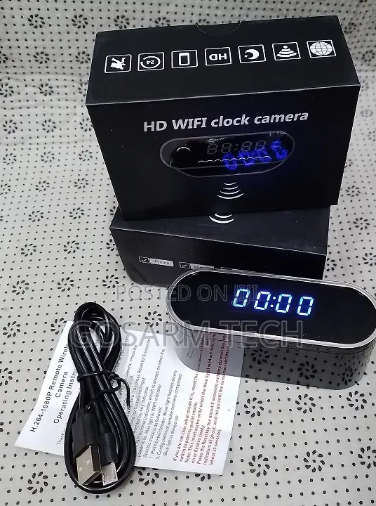 Spy Clock Camera Wireless Wi-Fi Mini Camera With Full HD 1080P Recordi