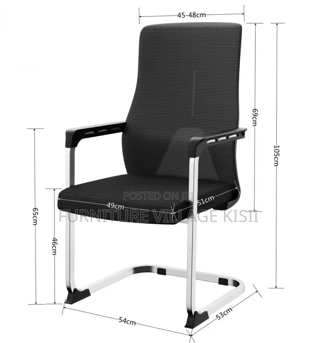 Office Chair; Black Mesh Breathable Conference Chair