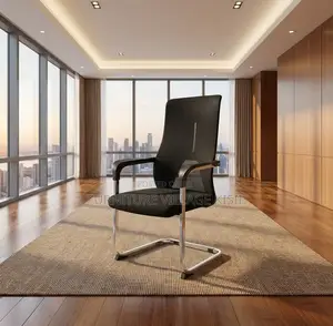 Office Chair; Black Mesh Breathable Conference Chair