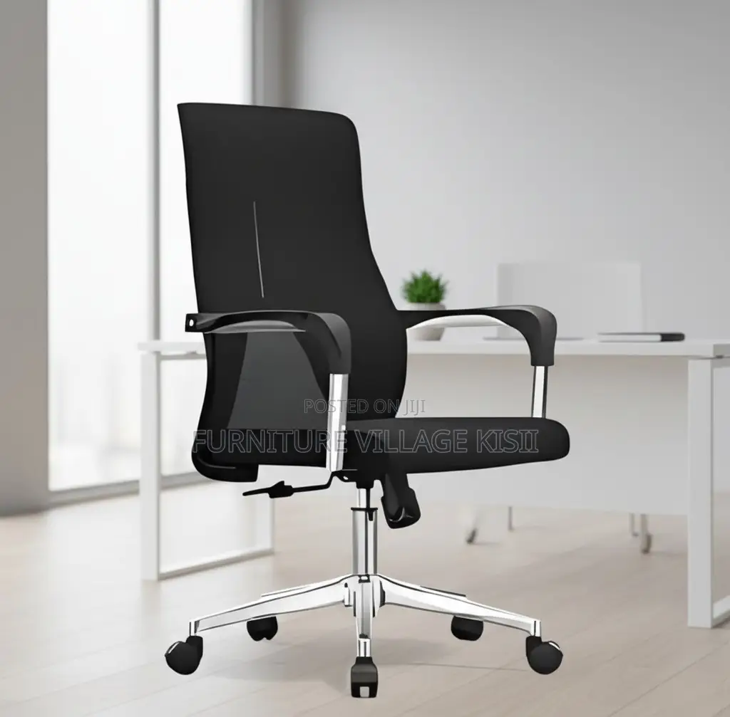 Office Chair; Black Mesh Breathable Conference Chair