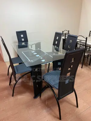 6 Seater Glass Dining Table