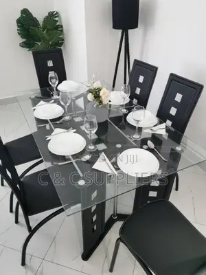 6 Seater Glass Dining Table