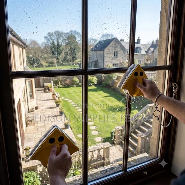 Magnetic Double-Sided Window Cleaner Wiping Tool Single-Layer Glass - thumbnail 2