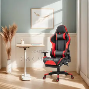 Adjustable Leather Gaming Seat.