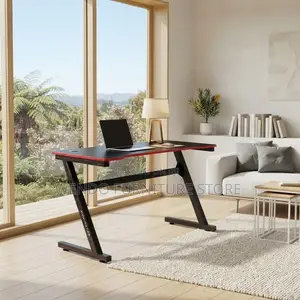 Office Desk; 1200MM Home Studios Black-Red Ergonomic Desks