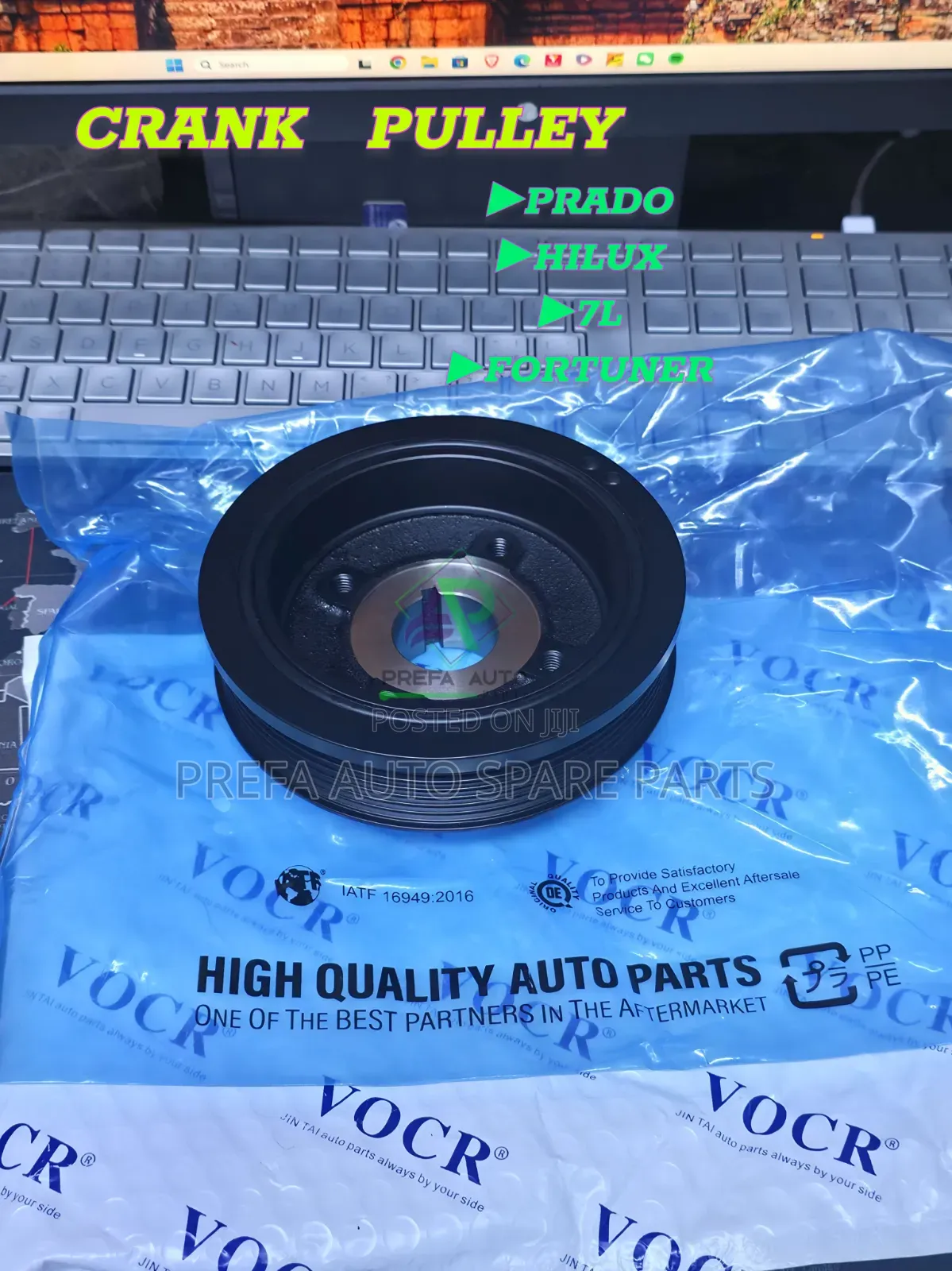 Crankshaft Pulley 2tr  7L,  Hilux , Fortuner ,Prado
