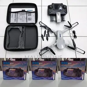 E88 Air Drone With HD Camera, Screen Remote Control, Foldable FPV Quad
