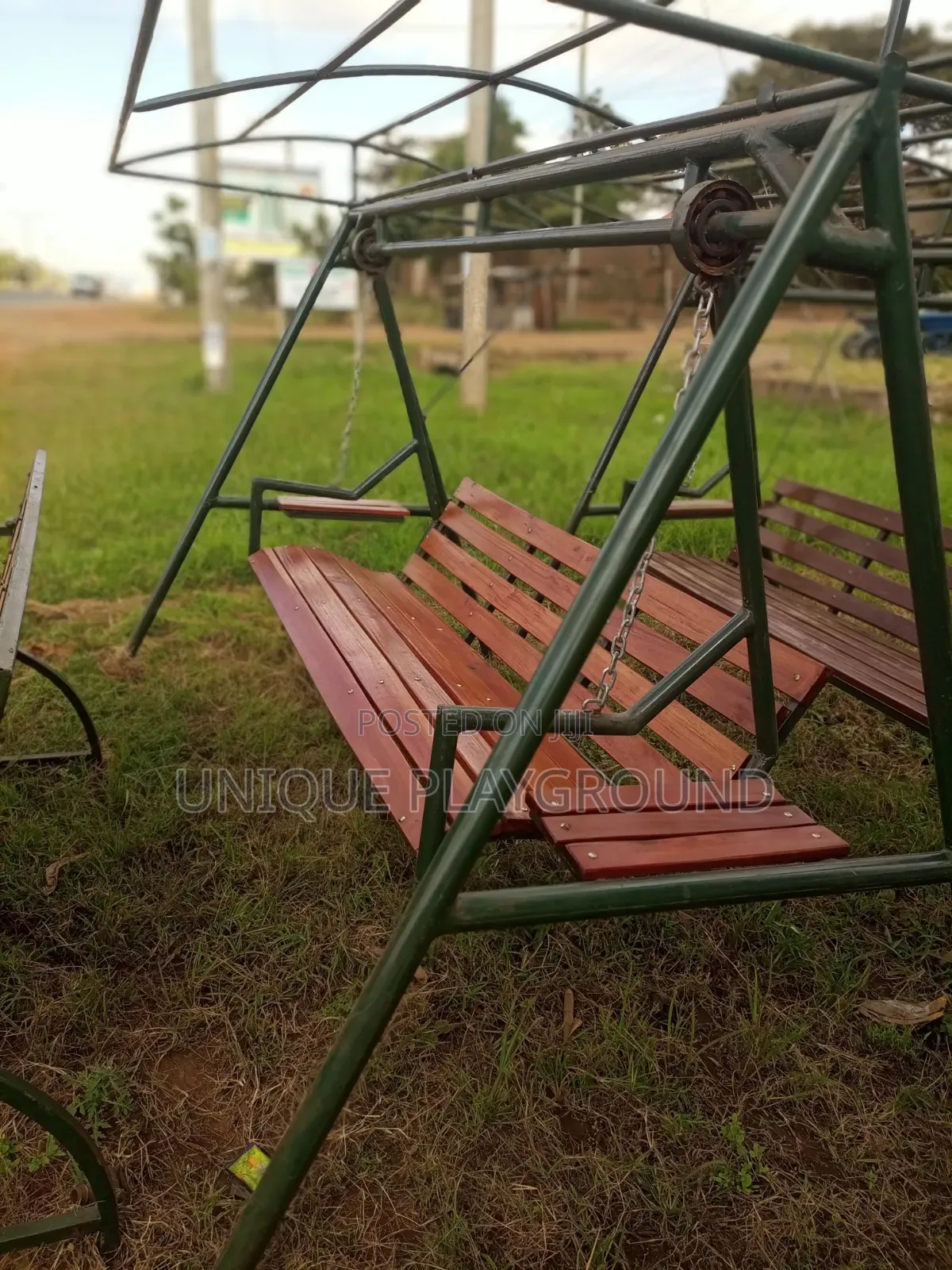 Outdoor Garden Benches and Umbrellas