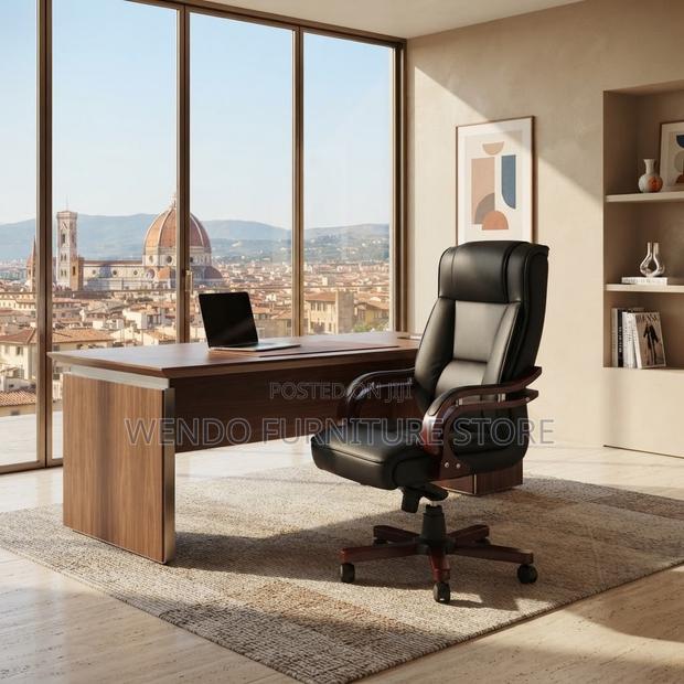 Office Chairs; Bliss Executive High Backrest Office Leather Seat - thumbnail 6