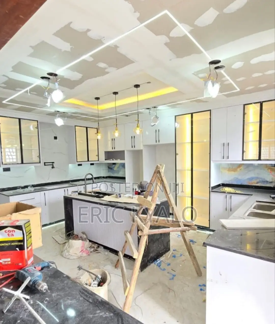 Kitchen Cabinets, Wardrobes, Vanities, TV Walls, Gypsum, Fittings