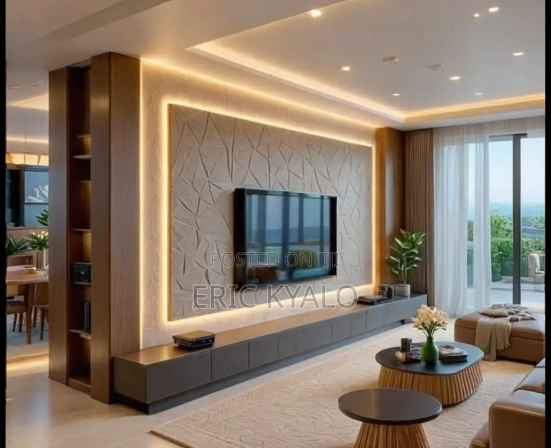 Kitchen Cabinets, Wardrobes, Vanities, TV Walls, Gypsum, Fittings