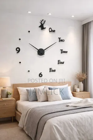 120cm 3d Roman Numeral Acrylic Mirror Wall Clock –Pl
