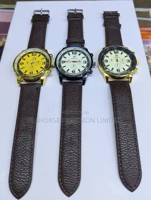 Men’s DANLEX Leather Strap Quartz Watch
