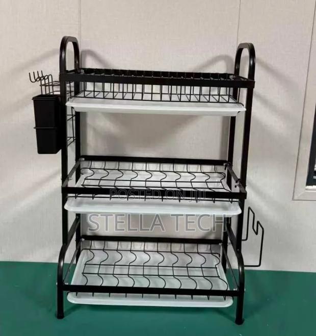 Executive Carbon Black Advanced 3 Layer Dish Rack - main view