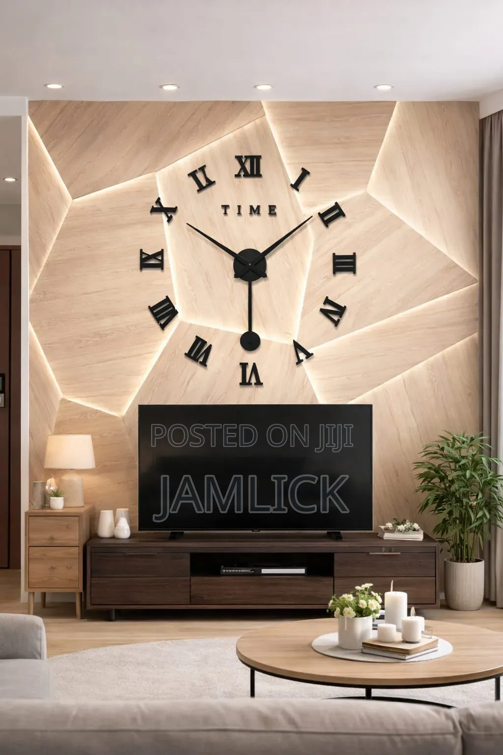 120cm 3d Roman Numeral Acrylic Mirror Wall Clock With Pendulum – Pl