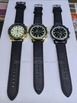 Men’s DANLEX Leather Strap Quartz Watch