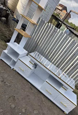 TV Stand With Led Lights With Inbuilt Flower Decor Stand