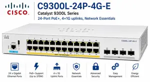 Cisco C9300l-24p-4g-E — 24-Port PoE+, 4×1G Essentials