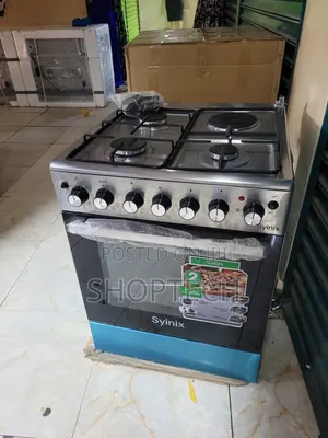 Syinix 60by60 Standing Cooker 
3 Burner Plus 1 Hot Plate