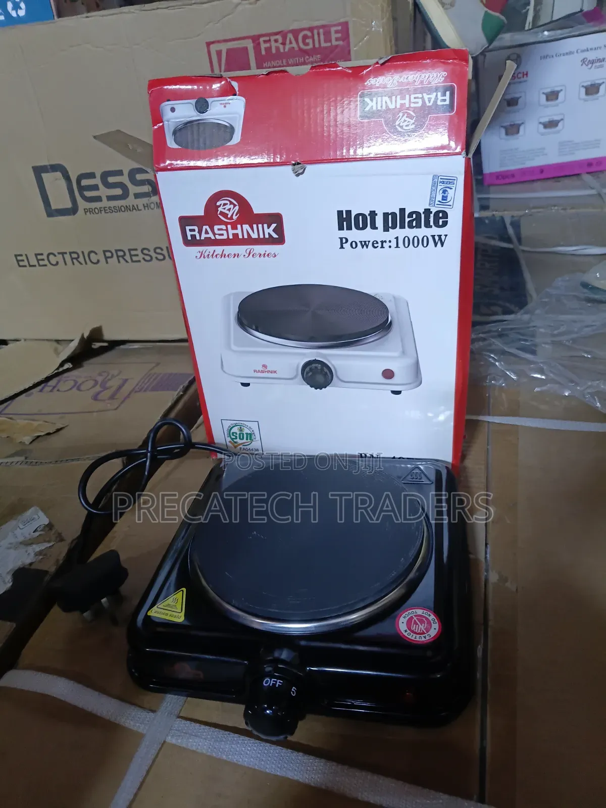 1000W Rashnik Single Hot Plate – Fast Cooking