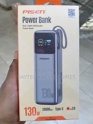 PISEN 130W 20000mAh Power Bank - Gray
