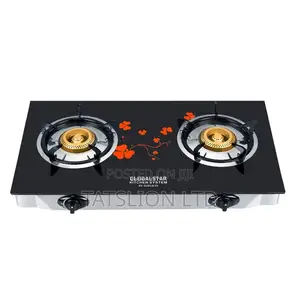 Globalstar Gas Stove 2 Burner Glass Top Cooker