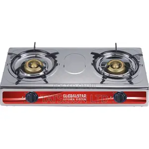 Globalstar Gas Stove 2 Burner Glass Top Cooker