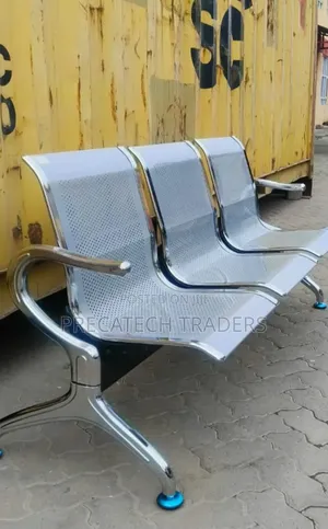 3 Seater Stainless Steel Waiting Bench – Modern Design
