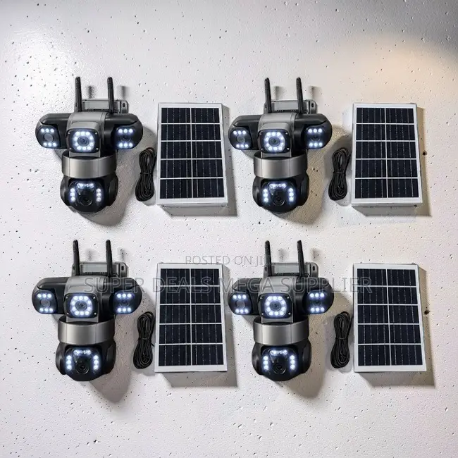 Smartphone View 20MP 4K Ultra HD 4G PTZ Triple Lens Solar Cameras