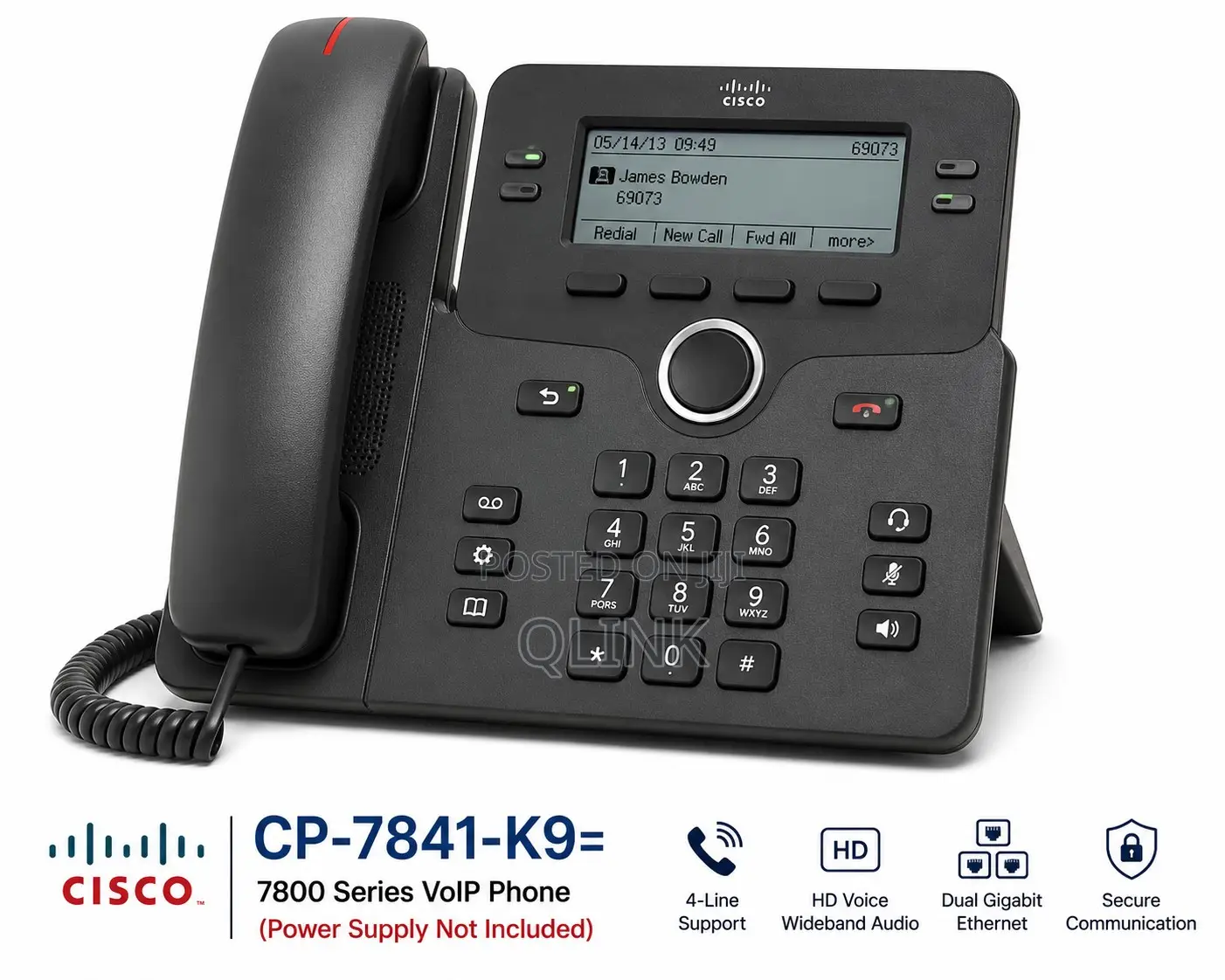 Cisco CP-7841-K9= 7800 Series VoIP Phone (Power Supply Not Included)