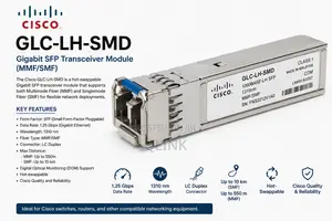 Cisco GLC-LH-SMD Gigabit SFP Transceiver Module (MMF/SMF)