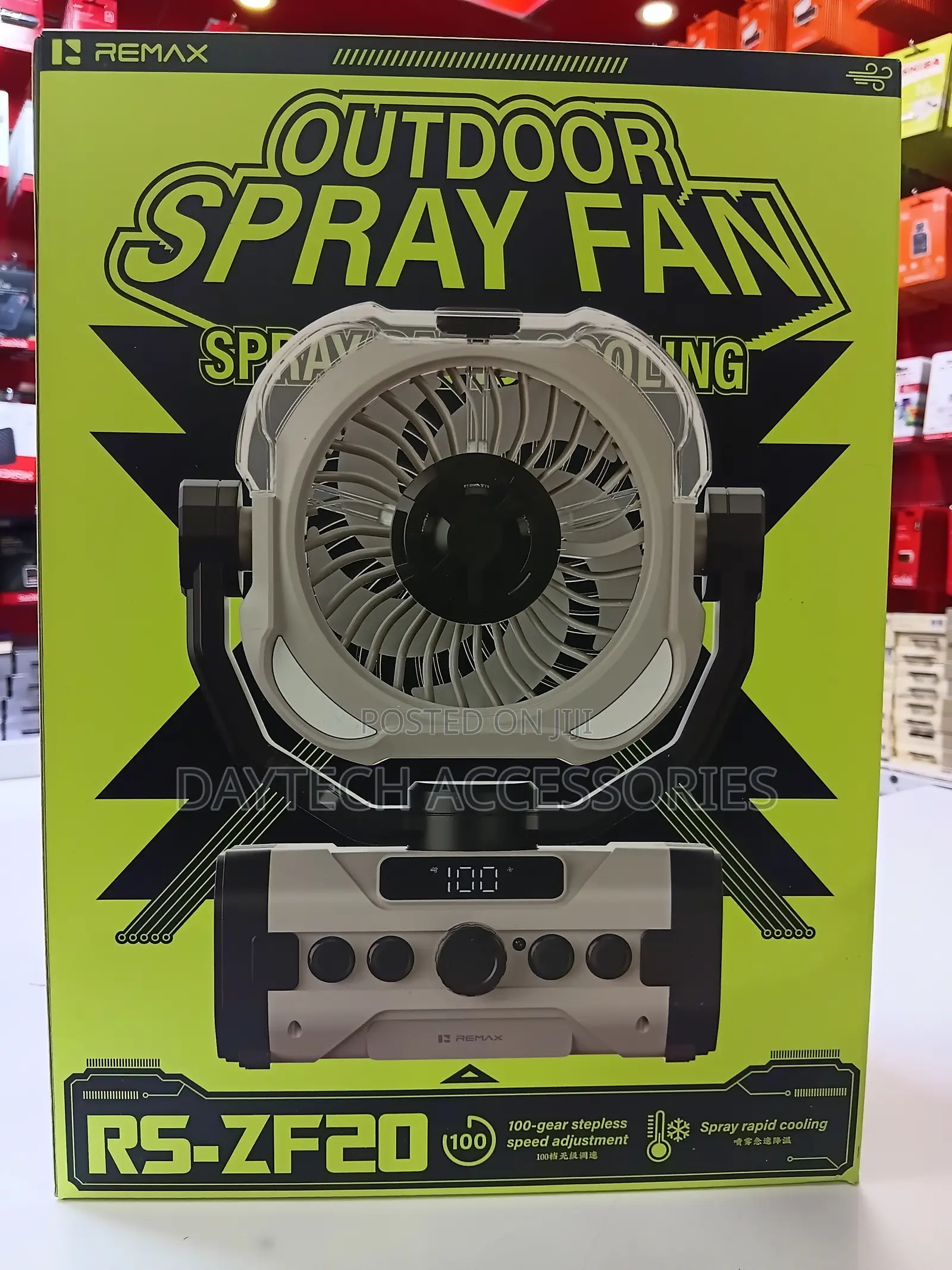 Remax RS-ZF20 Outdoor Spray Portable Rechargeable Misting Fan.