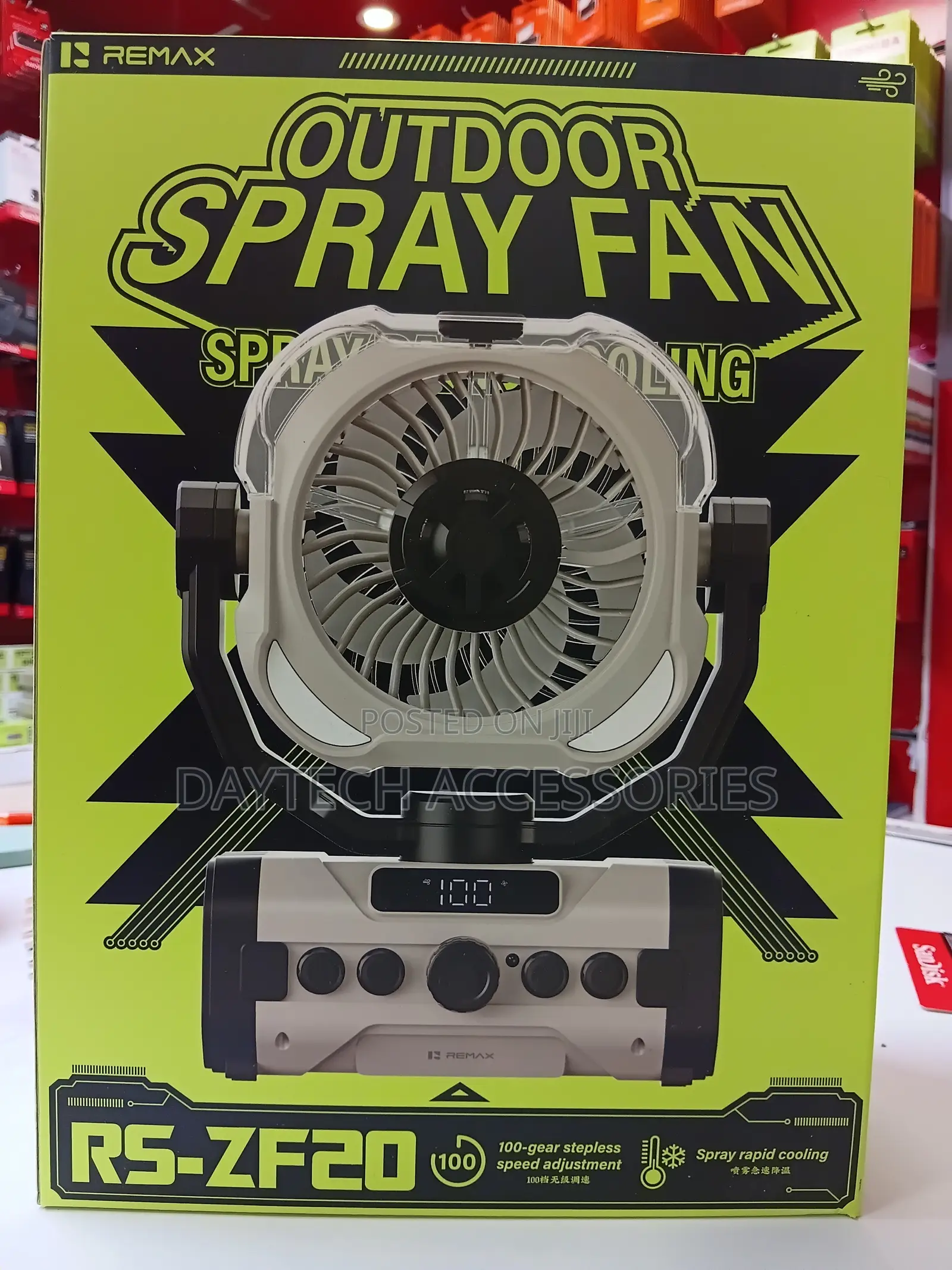 Remax RS-ZF20 Outdoor Spray Portable Rechargeable Misting Fan.