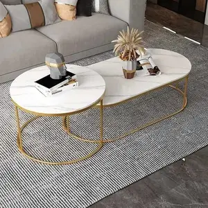 Coffee Table; Elegant Nesting Center Table Set for Modern Homes