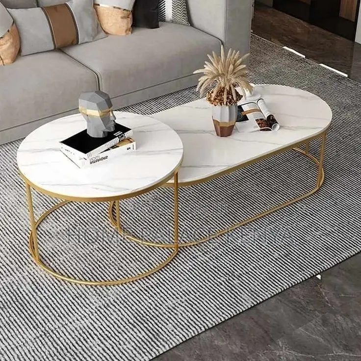 Coffee Table; Elegant Nesting Center Table Set for Modern Homes