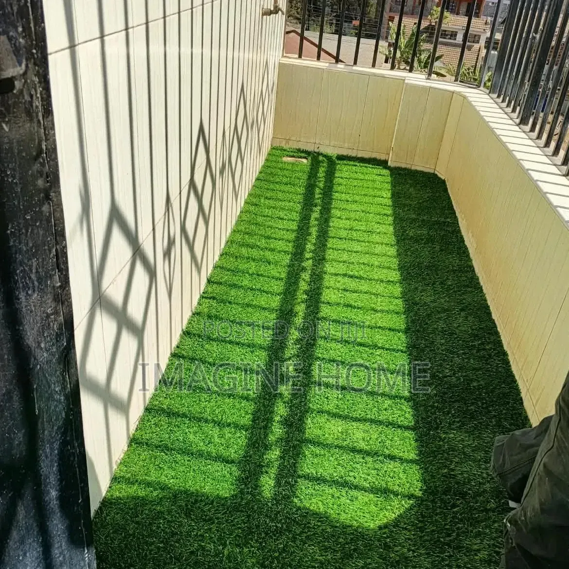 Artificial Green Grass Carpet Balcony