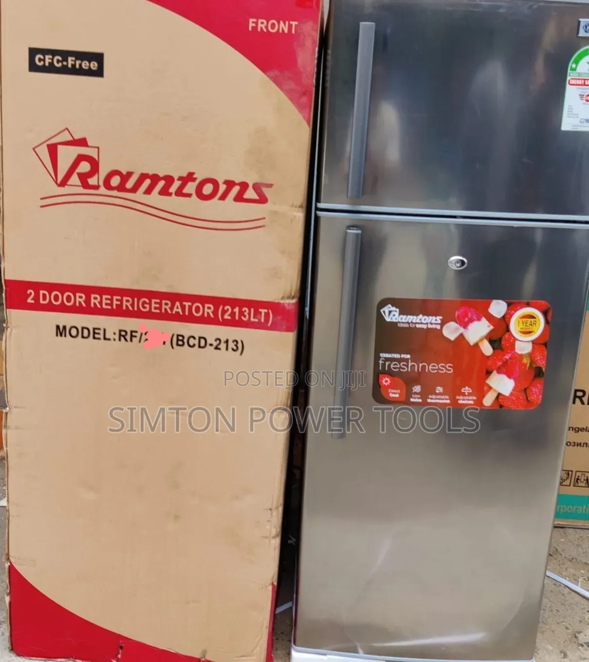 Ramtons 213 Liters 2-Door Direct Cool Refrigerator,