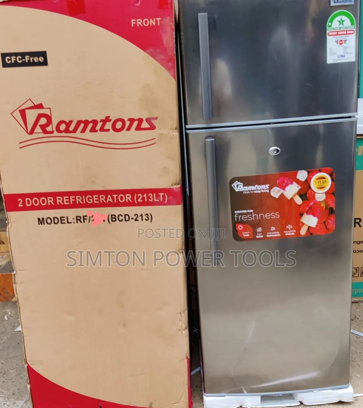 Ramtons 213 Liters 2-Door Direct Cool Refrigerator,
