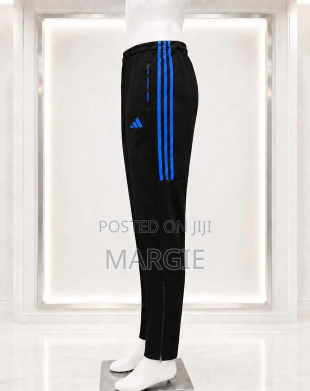 Black Blue Sports Track Trouser/Pants