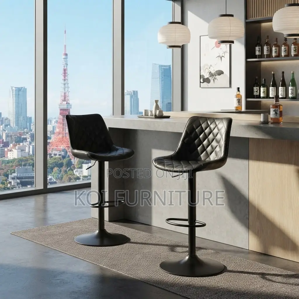 Barstools; Reclining Mid Backrest Leather Office Home Barstools
