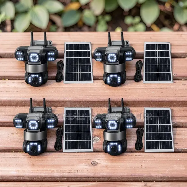 Energy Efficient 20MP 4K Ultra HD 4G PTZ Triple Lens Solar Cameras