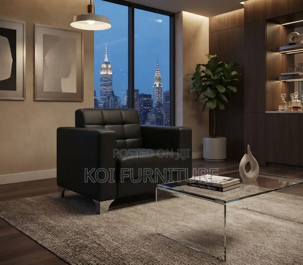 Office Sofa; Executive High End Leather Single Seater Sofa Sets